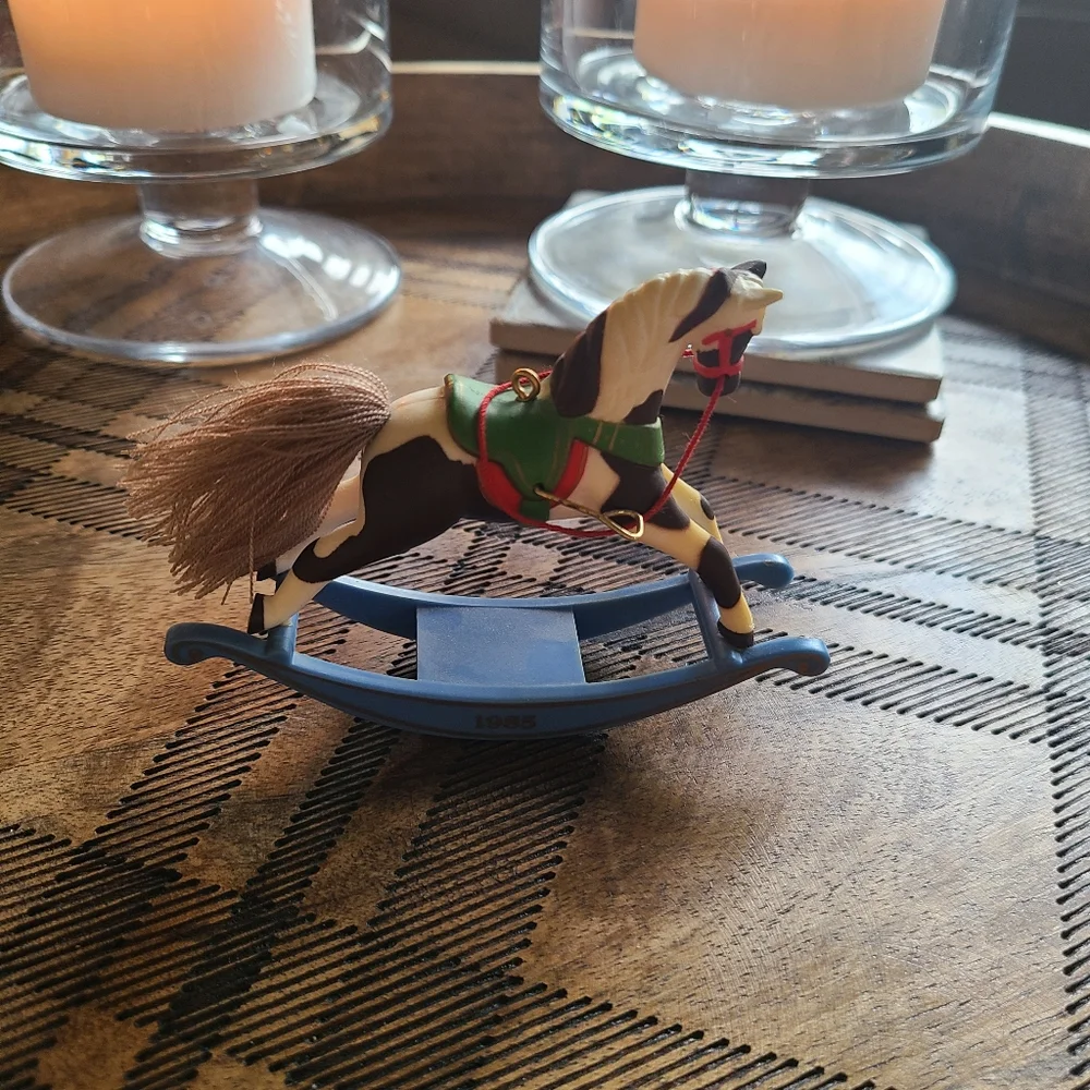Hallmark rocking horse ornament 1985